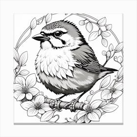 Bird On A Branch Canvas Print