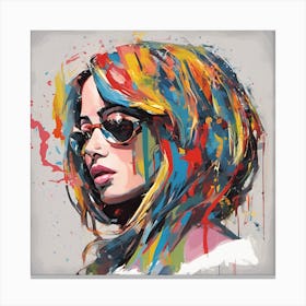 Girl In Sunglasses Canvas Print