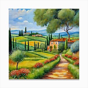 Summer in Tuscany Canvas Print
