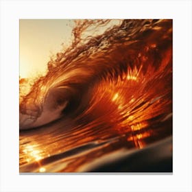 Sunset In The Ocean Canvas Print