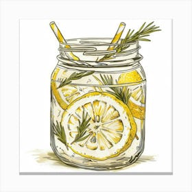 Lemonade In A Jar Canvas Print