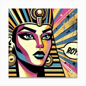 Pop Egyptian Queen Nefereset Canvas Print