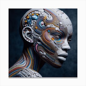 Futuristic Portrait 2 Canvas Print