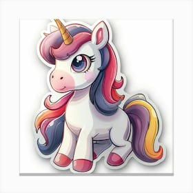 Unicorn Sticker 19 Canvas Print