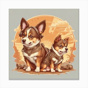 Corgis Canvas Print