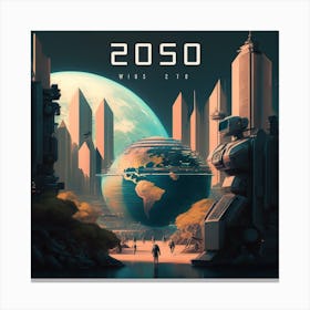 2050 Fantasy Word in 80's Canvas Print