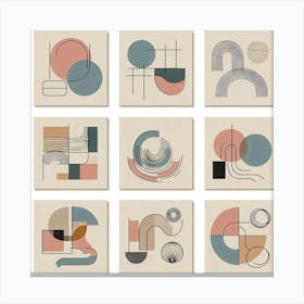 Abstract Geometric Wall Art Canvas Print