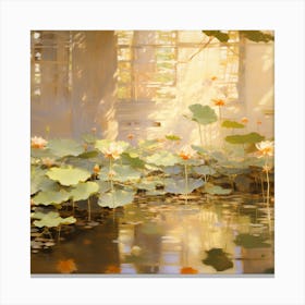 Summer Lotus Pond Canvas Print