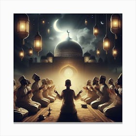 Muslim Prayerلمشاعر الروحانية في رمضان 9 Canvas Print
