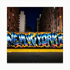 New York Graffiti Canvas Print