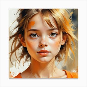 Portrait Of A Girl 11 Canvas Print