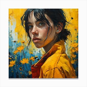 'The Girl In Yellow' 1 Canvas Print