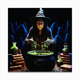 Happy halloween Illustration Spooky Horror devi background2 (3) Canvas Print