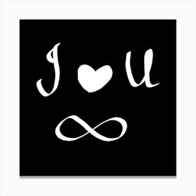 I Love You Infinity Canvas Print