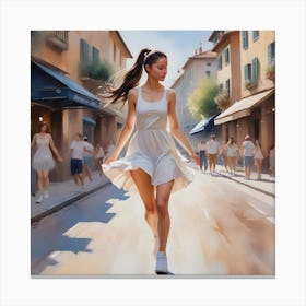 Shuffle Dancing In Italy - by Miezette Canvas Print