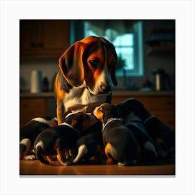 Life Of Beagles Canvas Print