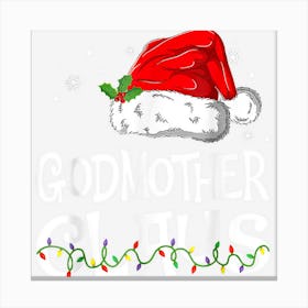 Godmother Claus Santa Funny Christmas Pajama Matching Family Canvas Print