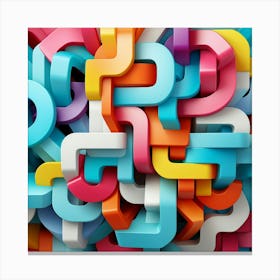 3D Colorful Abstract Canvas Print