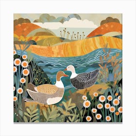 Bird In Nature Duck 2 Canvas Print