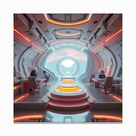 Futuristic Interior Design Canvas Print