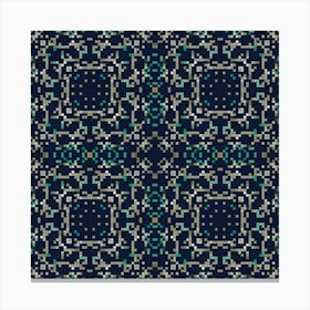 Beautiful knitted embroidery. Geometric ethnic oriental pattern traditional 1 Canvas Print