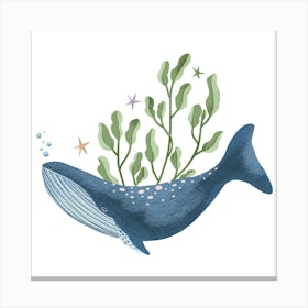 Great blue whale Canvas Print