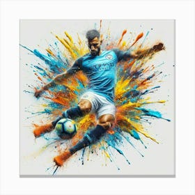 Manchester City Soccer Player Canvas Print