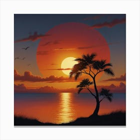 Default Create A Unique Art Of Sunset 3 Canvas Print