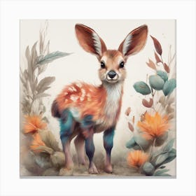 Decorate the deer Canvas Print