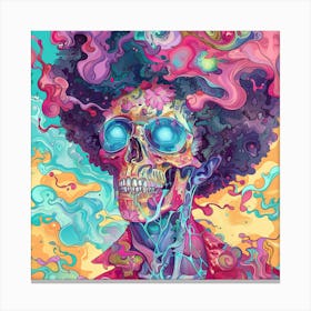 Psychedelic Skull 27 Canvas Print