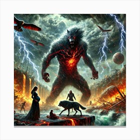 The Wolf Rage Canvas Print