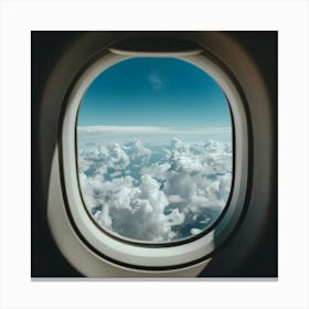 Airplane Window View 1 Canvas Print