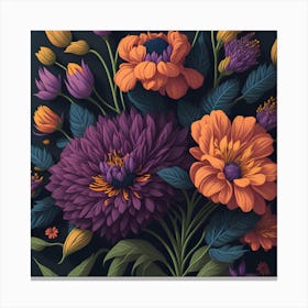 Floral Background Canvas Print