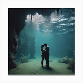 Couple In A Cave Canvas Print