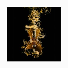 Violin In Smoke Canvas Print