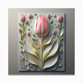 3d Tulips Canvas Print