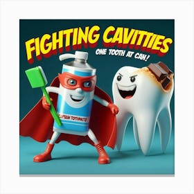 Fighting Cavities Canvas Print