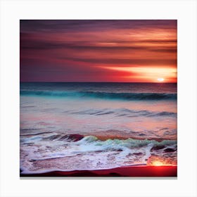 Photograph - Sunset At The Beach By Christopher M Canvas Print