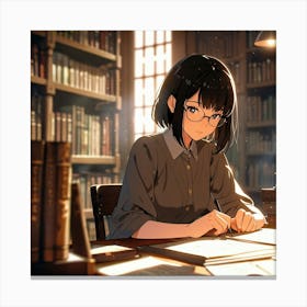 The Young Librarian 40 Canvas Print