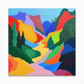 Colourful Abstract Sequoia National Park Usa 7 Canvas Print