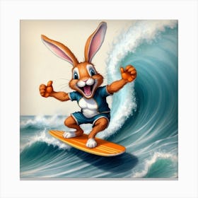 Bunny Surfboard 3 Canvas Print