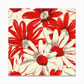 Daisy two tones flower pattern Canvas Print