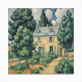 House And Trees Paul Cezanne Art Print 2 Canvas Print