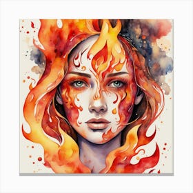 Fire Girl Canvas Print