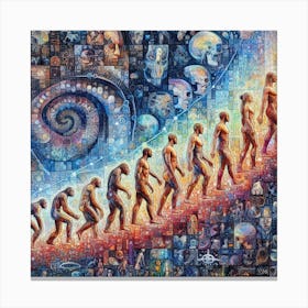 Evolution Of Man Canvas Print