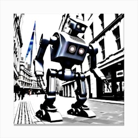 Robot In London 13 Canvas Print