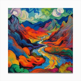 River Of Color Canvas Print