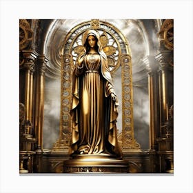 Statue Of The Virgin Mary 2 Canvas Print