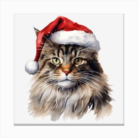 Santa Claus Cat 19 Canvas Print