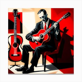 Man Playing Guitar*Cubist art * Canvas Print